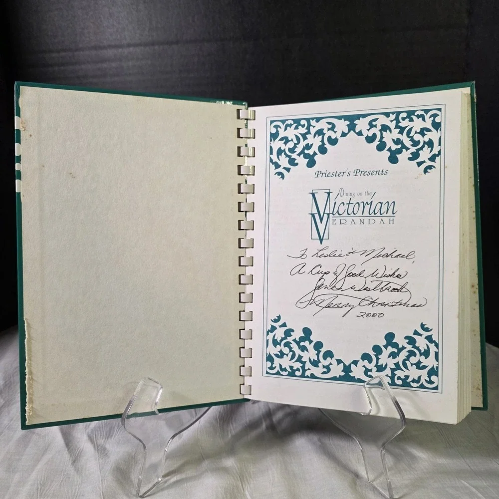 Priester's Dining On The Victorian Verandah‎ By Gene Westbrook Cookbook Signed